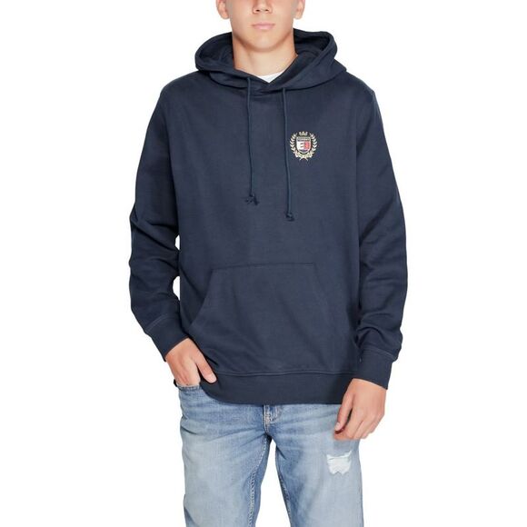 Tommy Hilfiger Jeans Blue Cotton Men's Hoodie - Picture 3 of 5
